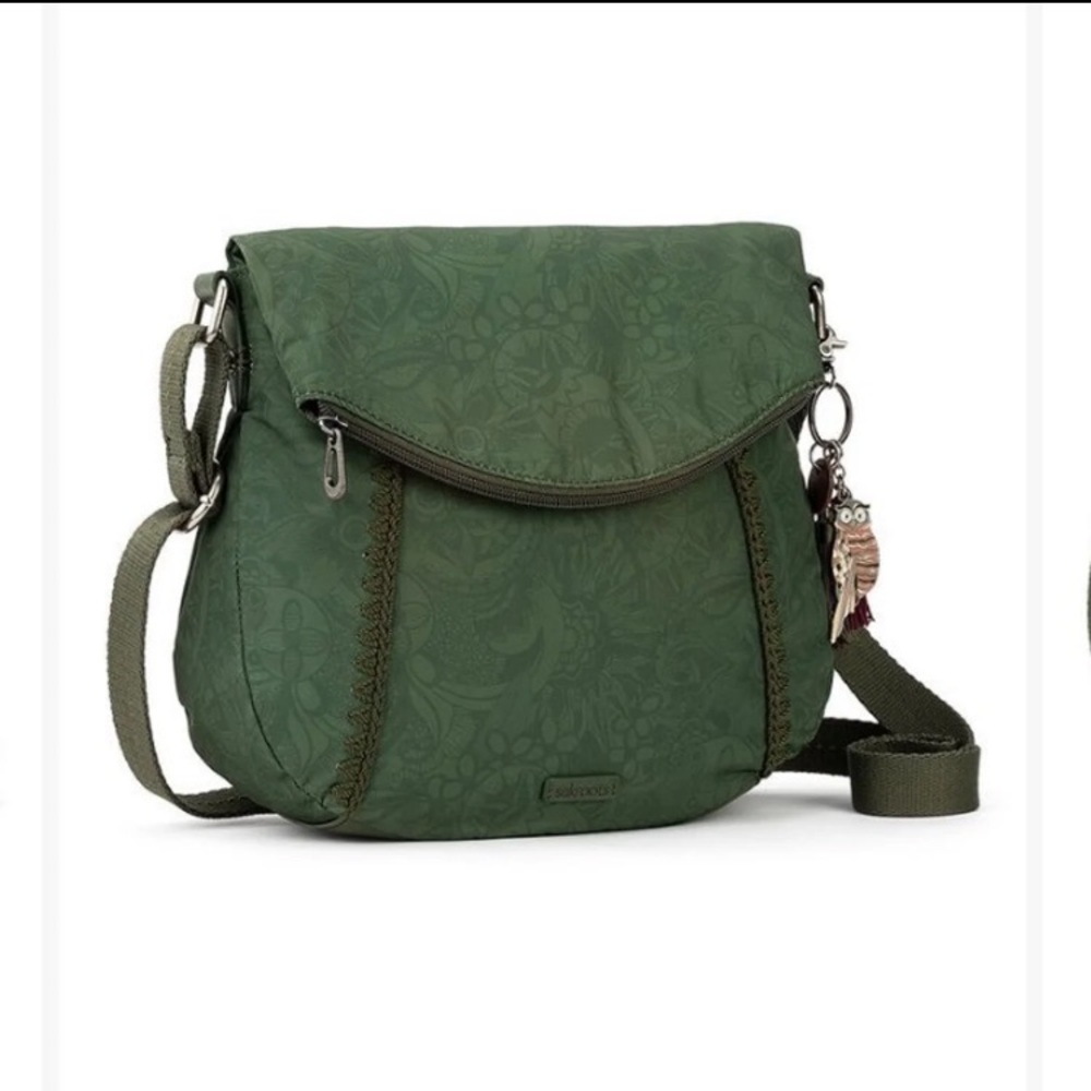 Sakroots Olive Spirit Desert Fold-Over Crossbody Bag NWT
